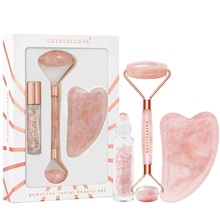 Gua Sha Beauty Set - quarzo rosa
